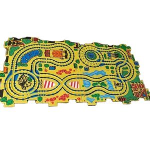 Vintage Puzzle Train Track Plastic Tiles - 8 Piece Replacement Squares Mixed Lot